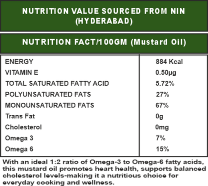 Wood Pressed Mustard Oil- Ancient Seed Variety