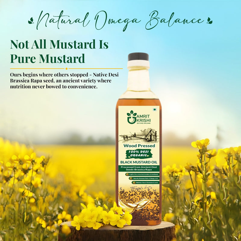 Wood Pressed Mustard Oil- Ancient Seed Variety