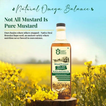 Wood Pressed Mustard Oil- Ancient Seed Variety