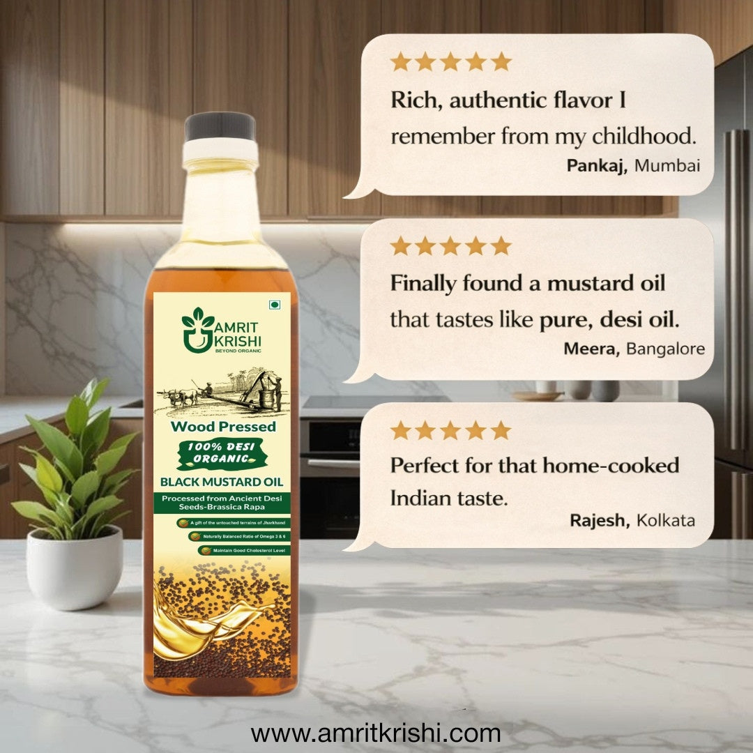 Wood Pressed Mustard Oil- Ancient Seed Variety